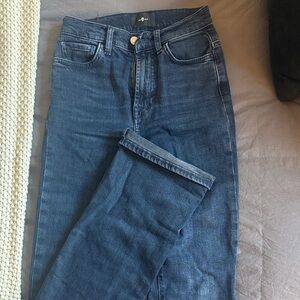7 For All Mankind Dark Blue Boot Cut Jeans